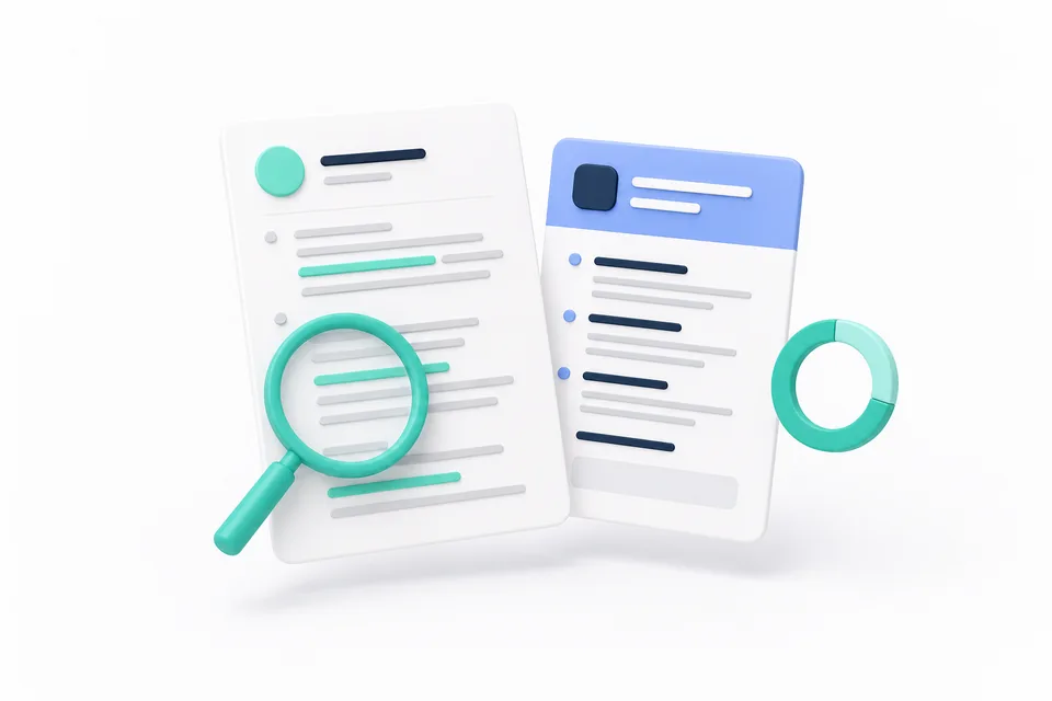 A CV being read side by side with a job advert